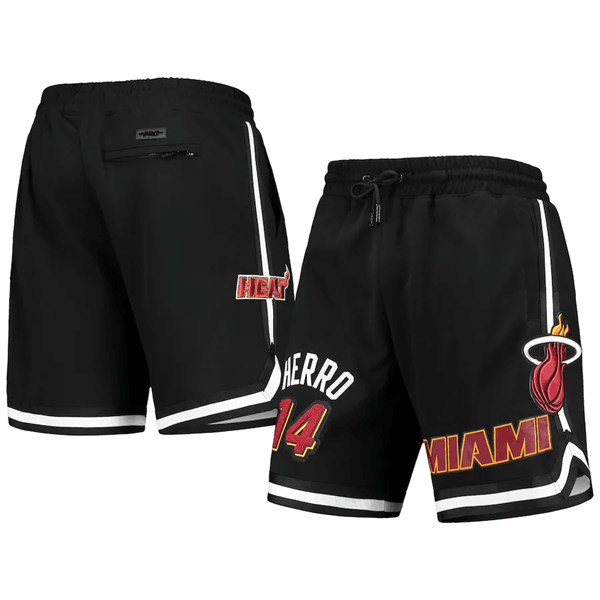 Men's Miami Heat #14 Tyler Herro Black Shorts